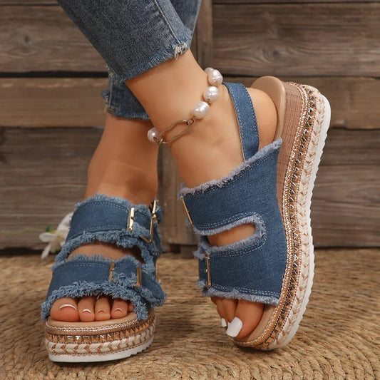 Women's Vintage Denim Platforms